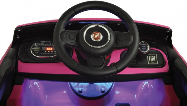 Coche Electrico Infantil Fiat 500 Fucsia 12v